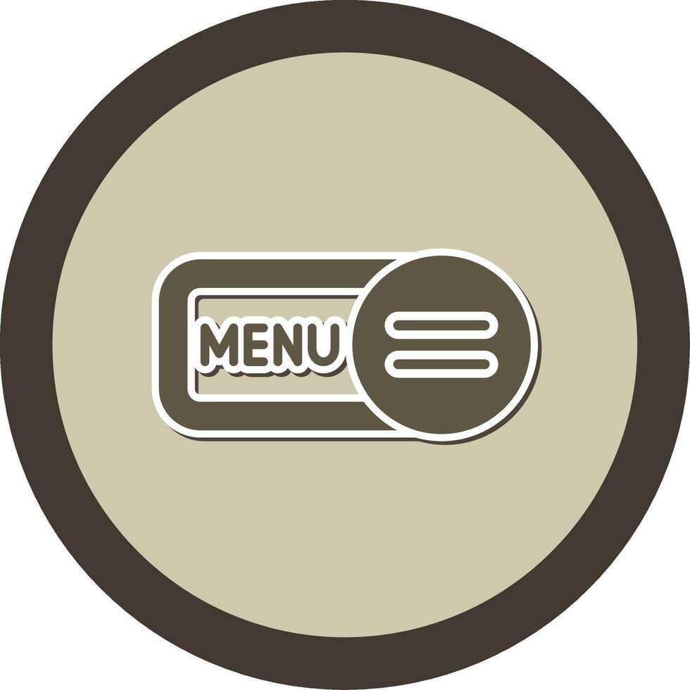 Menu Sticker Circle Icon vector
