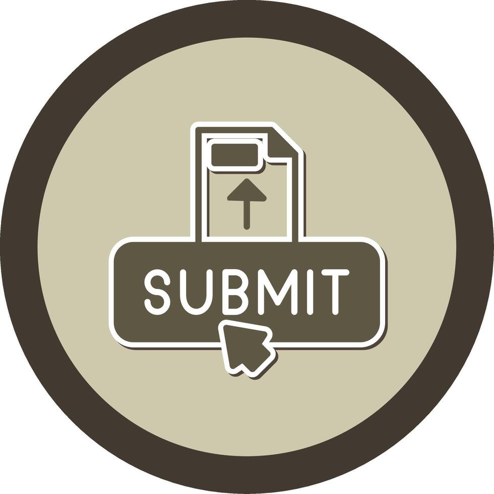 Submit Sticker Circle Icon vector