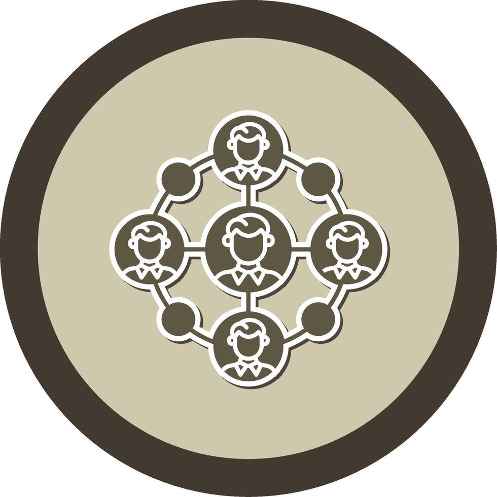 Remote Access Sticker Circle Icon vector