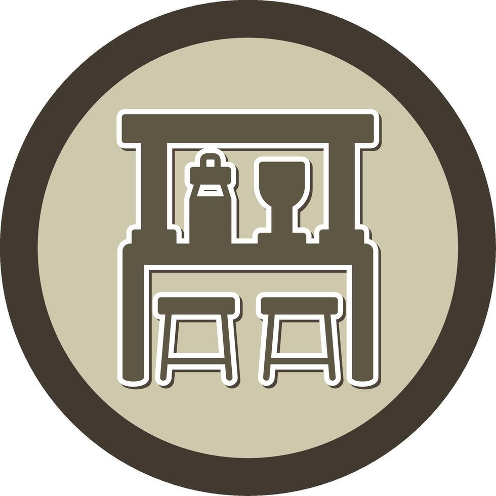 Bar Sticker Circle Icon vector