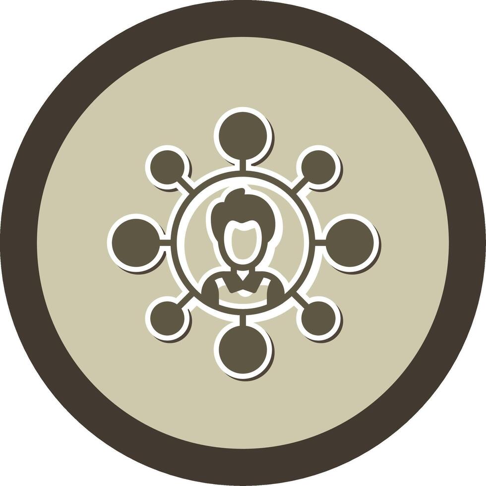 Remote Access Sticker Circle Icon vector