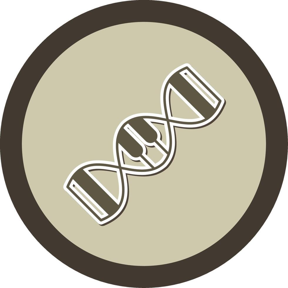 Genetics Sticker Circle Icon vector