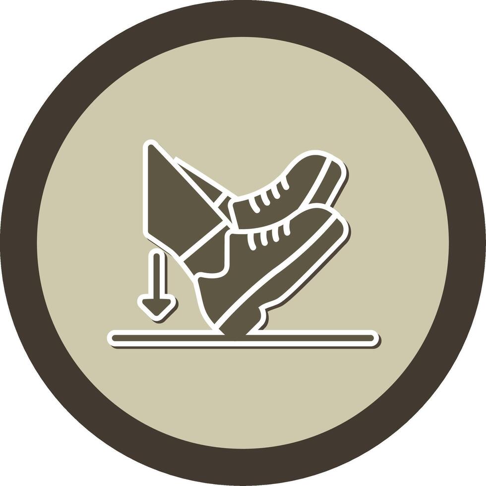 Heel Dig Sticker Circle Icon vector