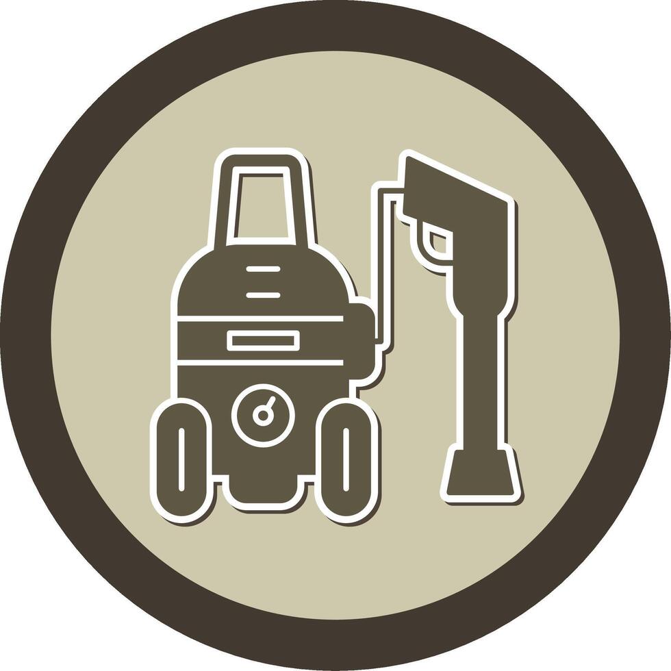 Power Wash Sticker Circle Icon vector
