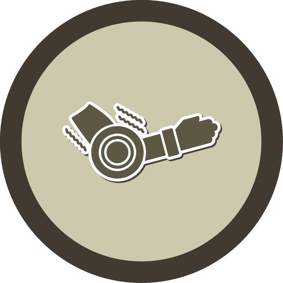 Elbow Pain Sticker Circle Icon vector