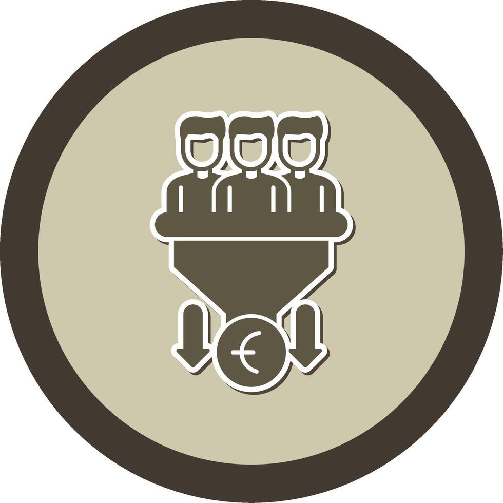 Sales PipeSticker Circle Sticker Circle Icon vector