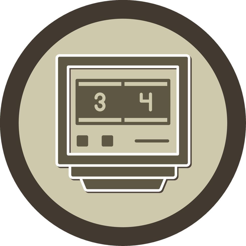 Lap Counters Sticker Circle Icon vector