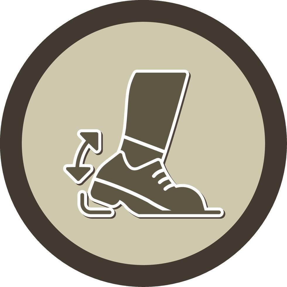 Heel Drop Sticker Circle Icon vector