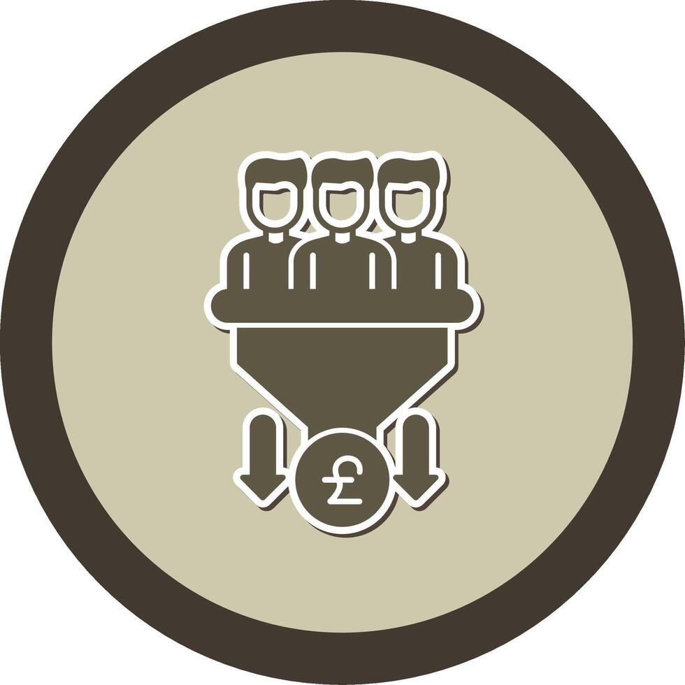 Sales PipeSticker Circle Sticker Circle Icon vector