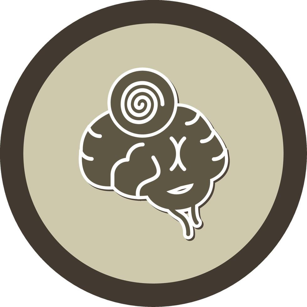 Hypnosis Sticker Circle Icon vector