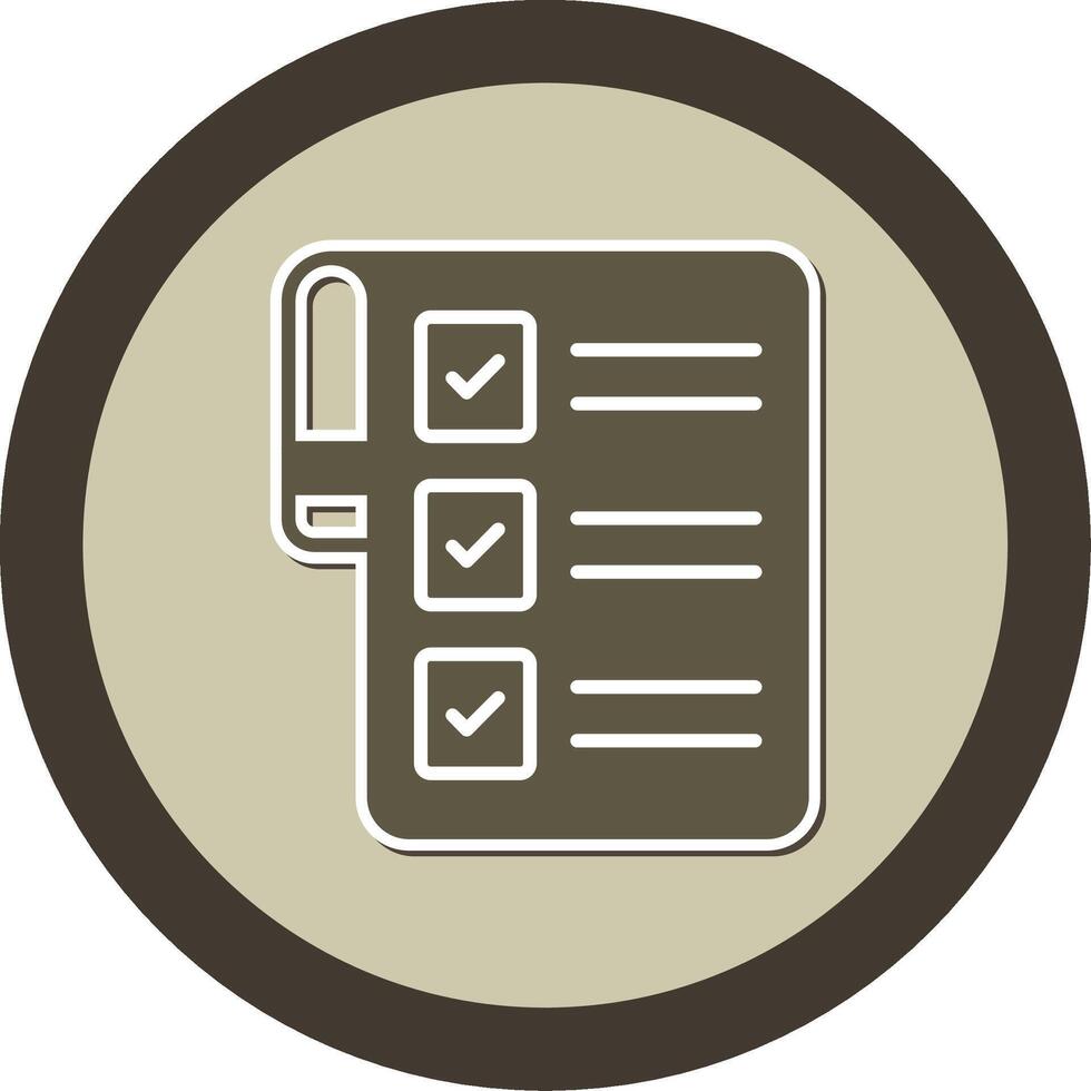 Checklist Sticker Circle Icon vector