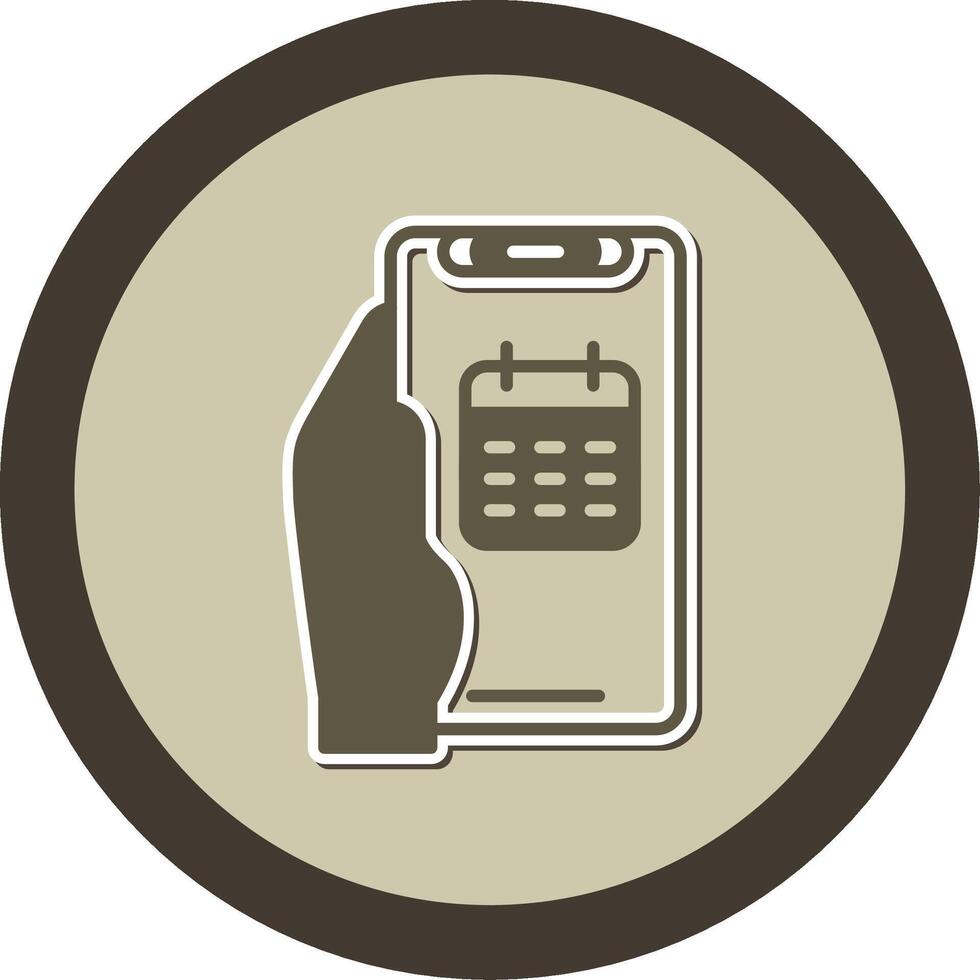 Calendar Sticker Circle Icon vector
