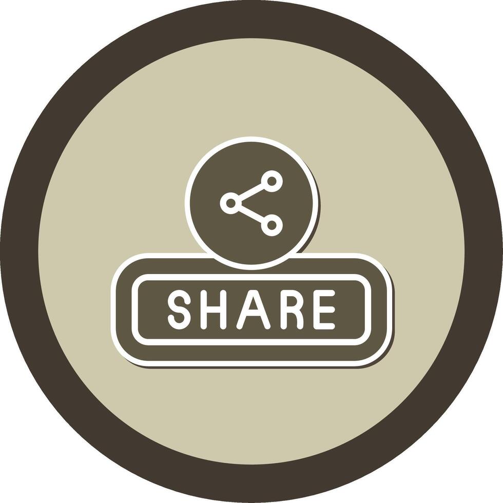 Share Sticker Circle Icon vector