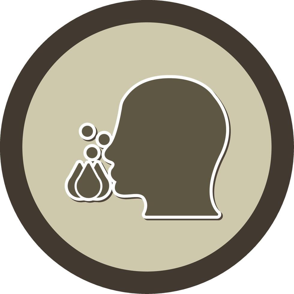 Pollen Allergy Sticker Circle Icon vector
