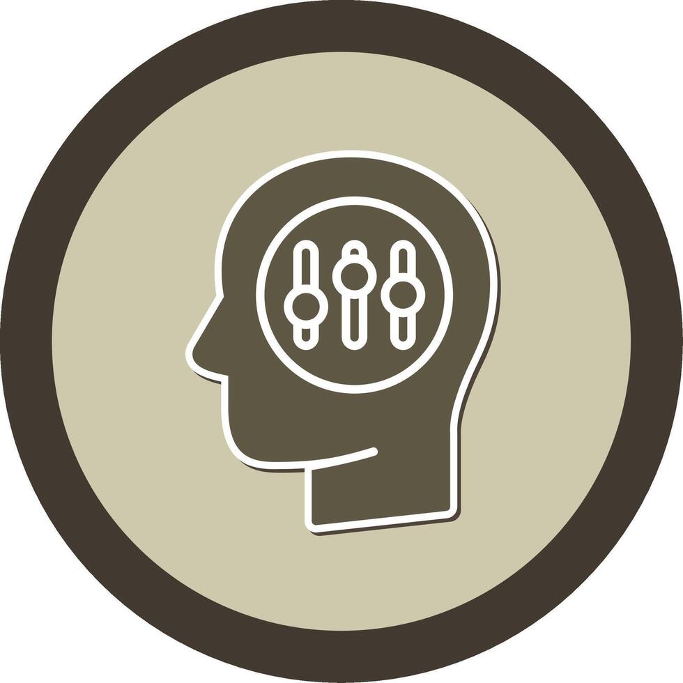 Self Control Sticker Circle Icon vector