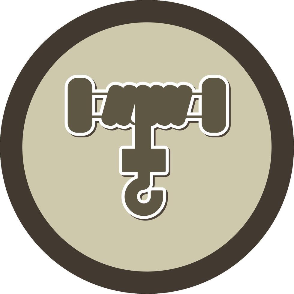 Hoist Sticker Circle Icon vector