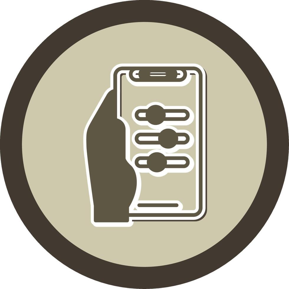Settings Sticker Circle Icon vector
