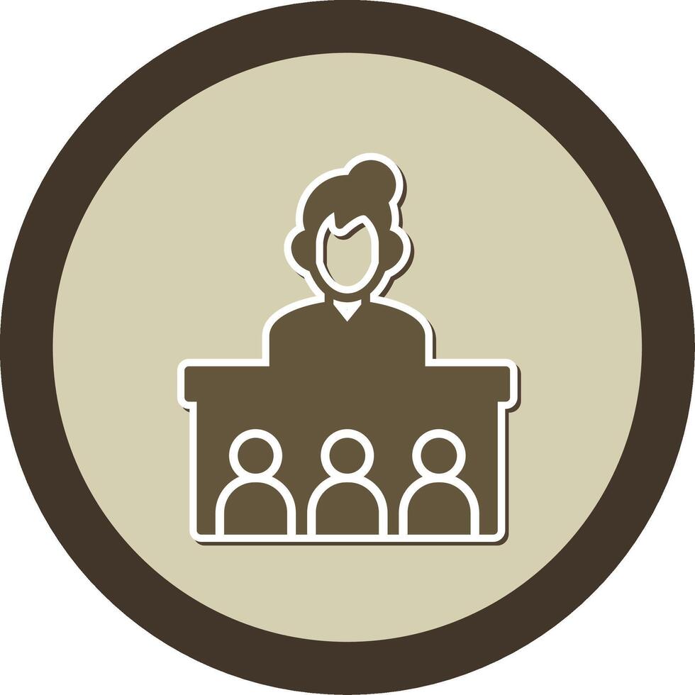 Physical Coaching Sticker Circle Icon vector