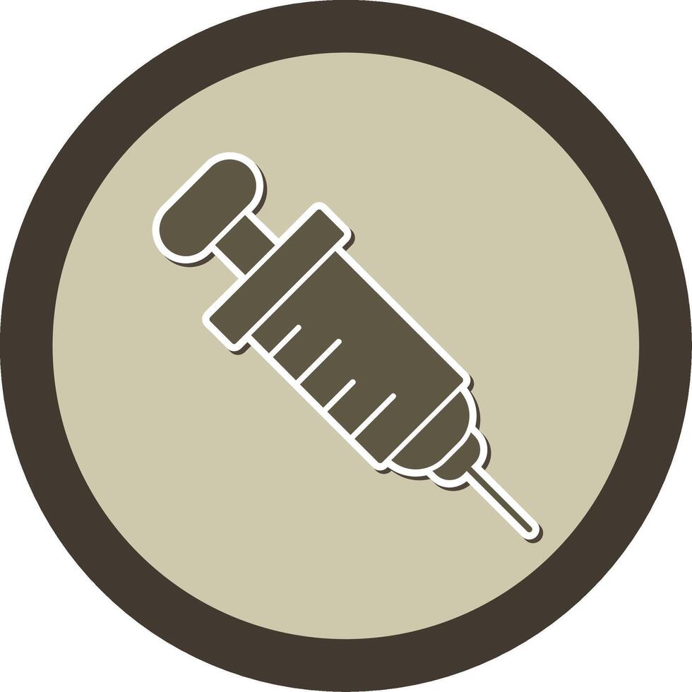 Injection Sticker Circle Icon vector