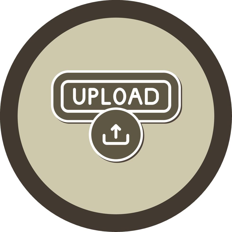 Upload Sticker Circle Icon vector