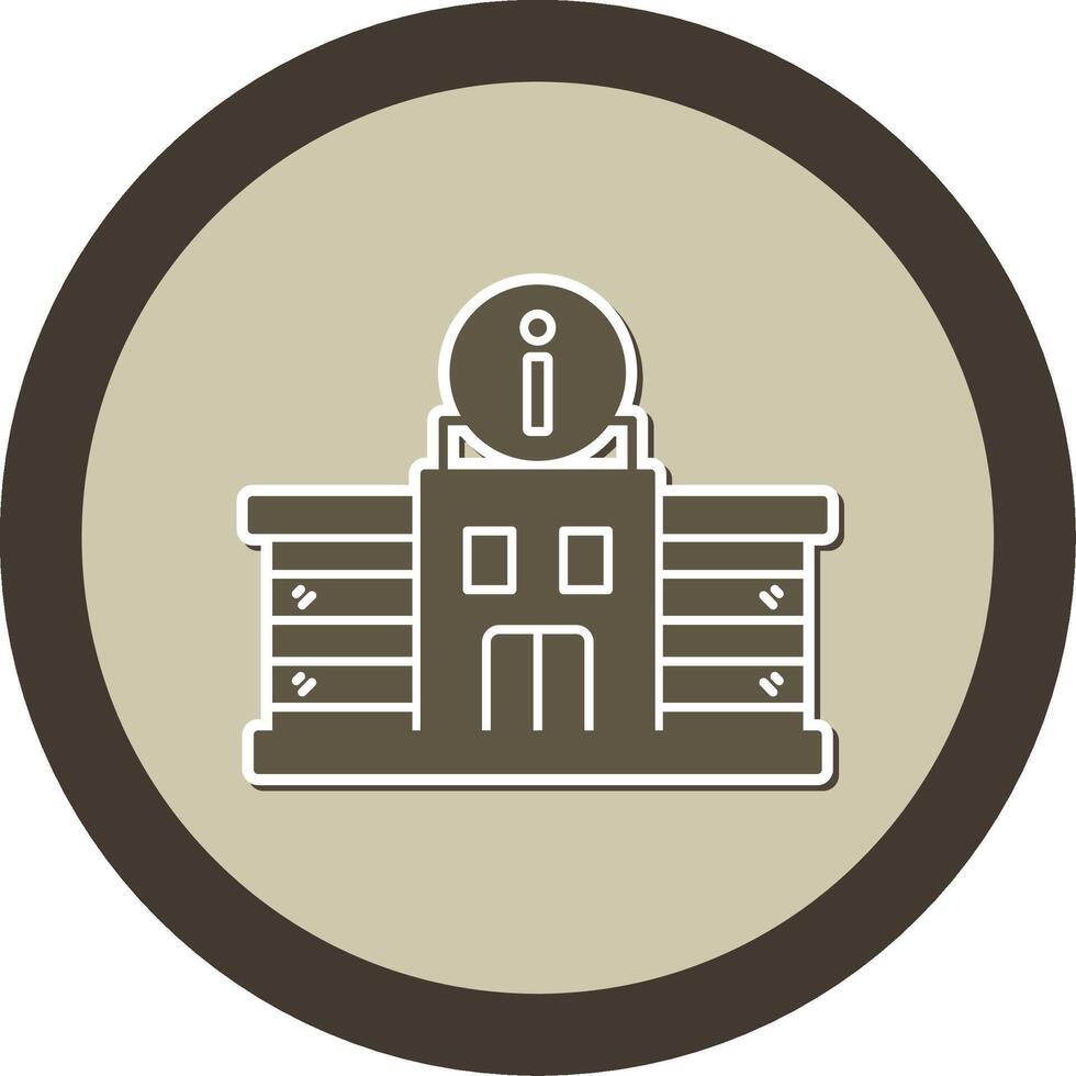 Information Center Sticker Circle Icon vector