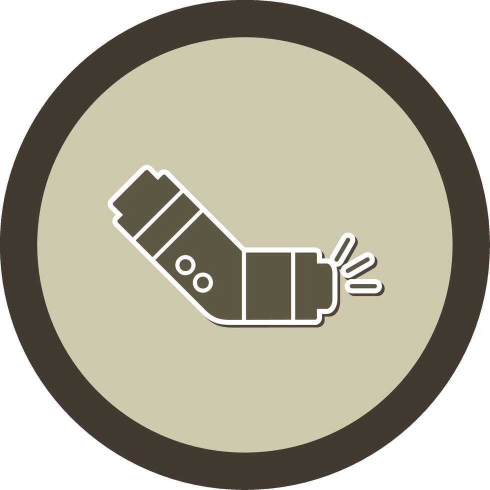 Inhaler Sticker Circle Icon vector
