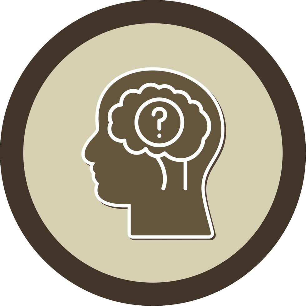 Alzheimer Sticker Circle Icon vector