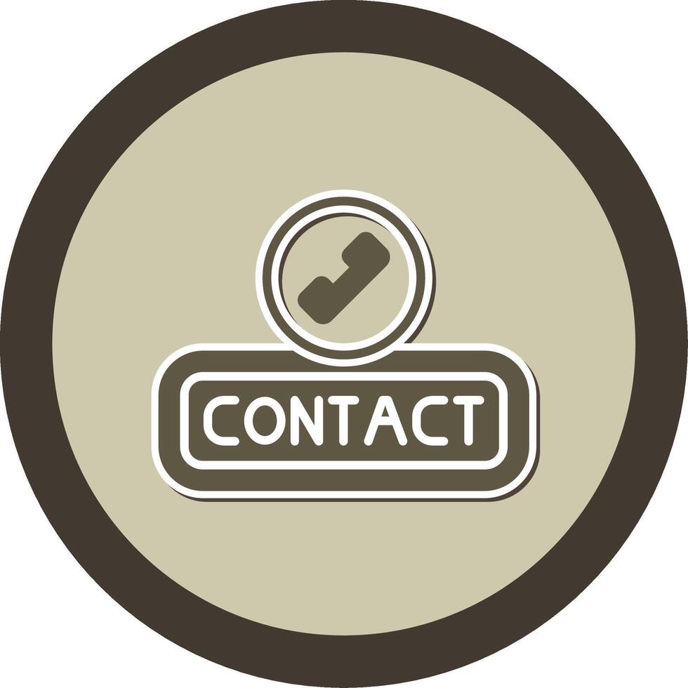 Contact Sticker Circle Icon vector