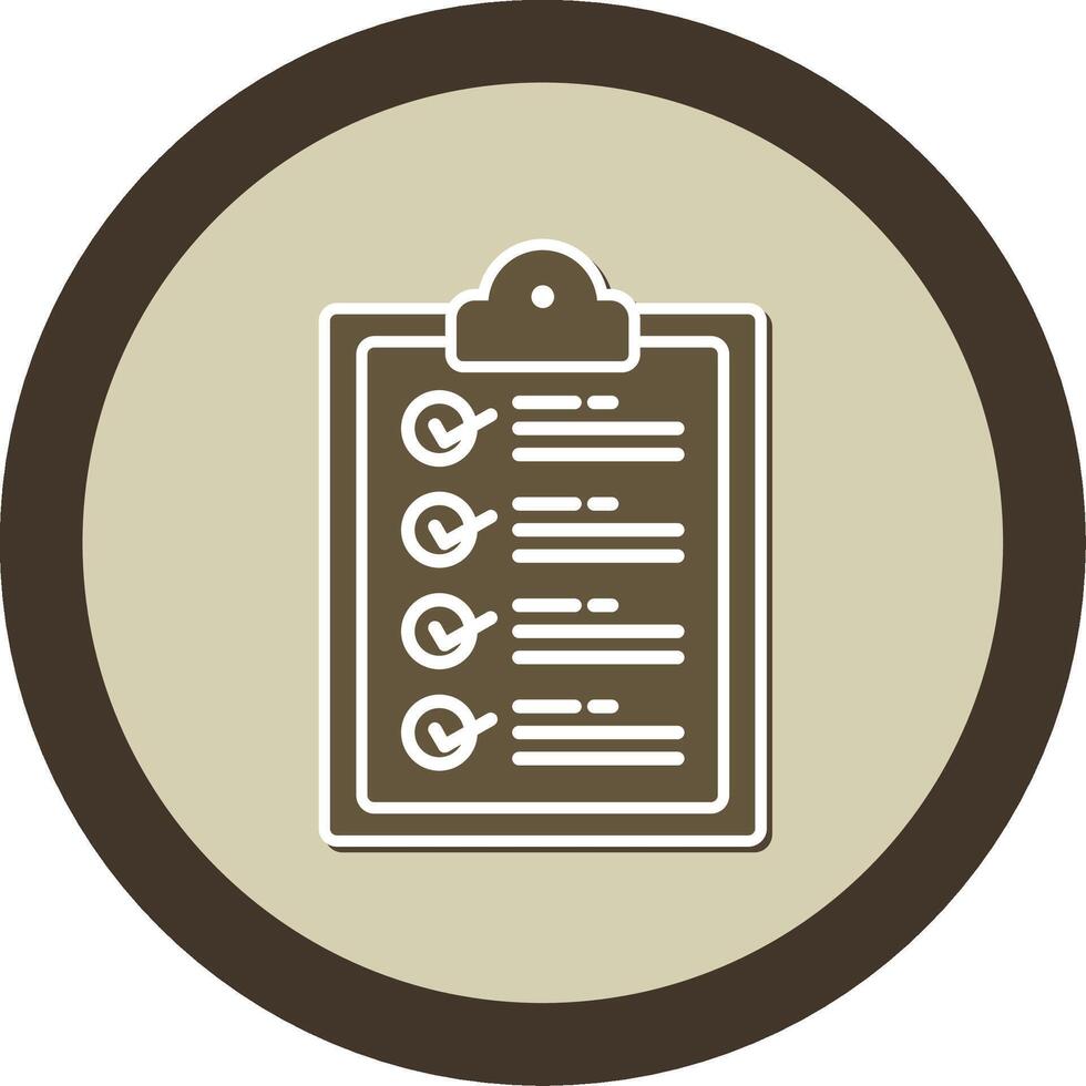 Checklist Sticker Circle Icon vector