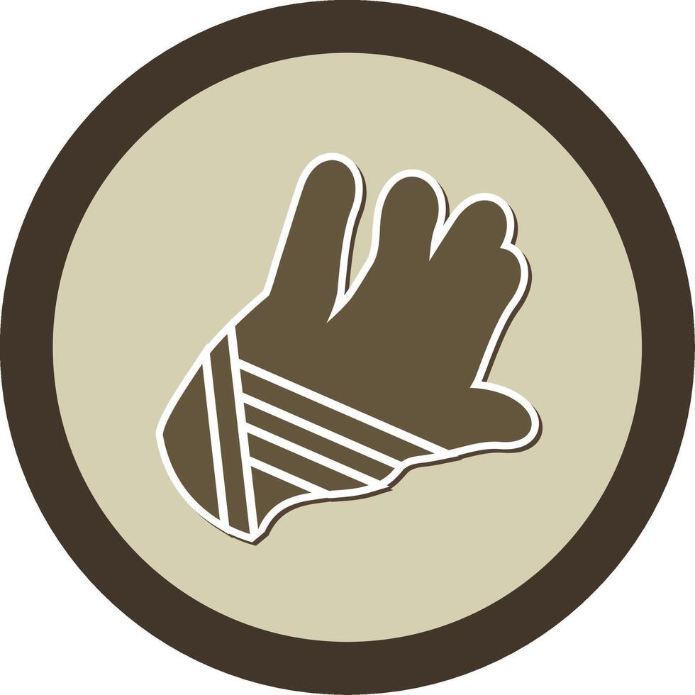Hand Injury Sticker Circle Icon vector
