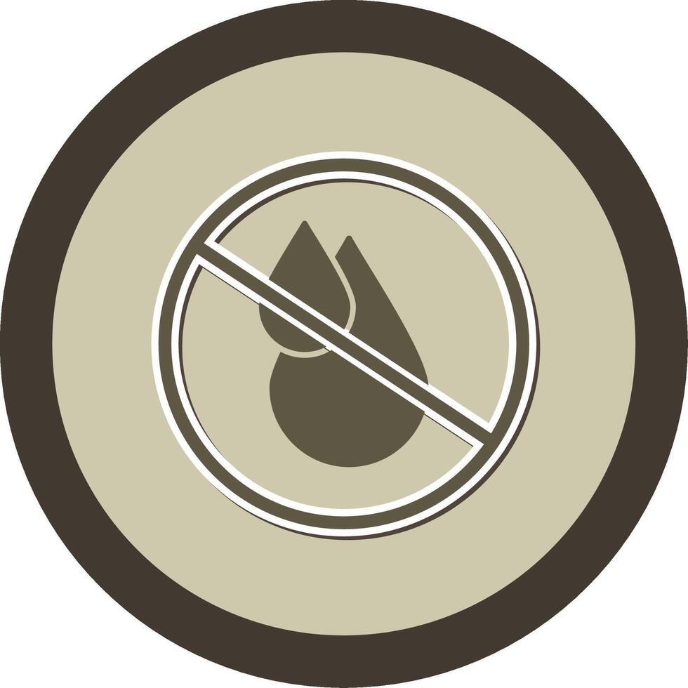 No Potable Sticker Circle Icon vector