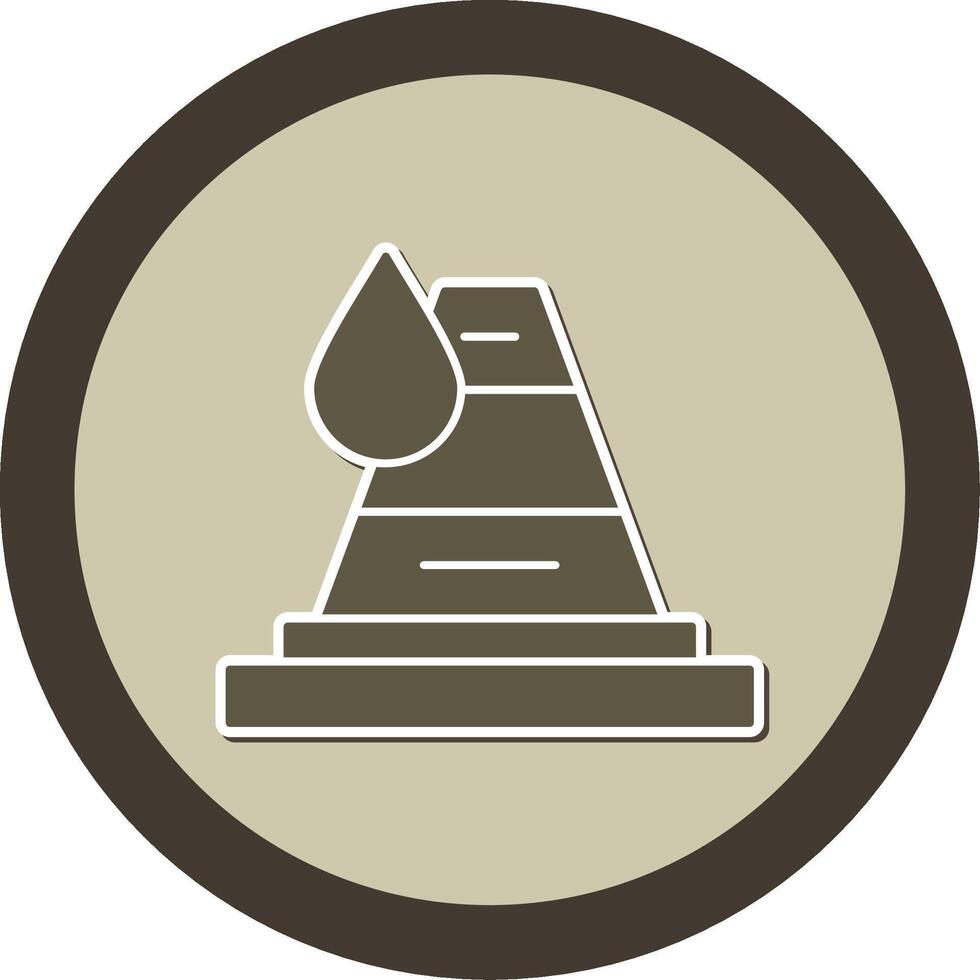 Traffic Cone Sticker Circle Icon vector