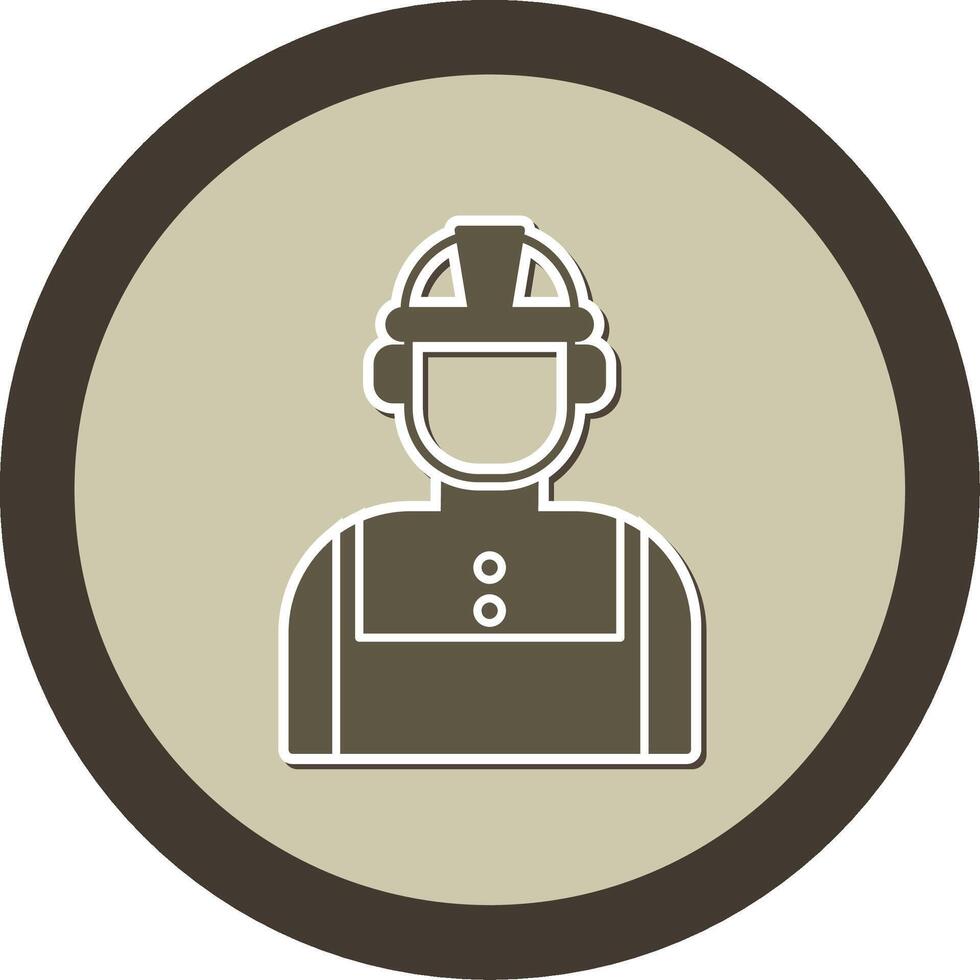Technician Sticker Circle Icon vector