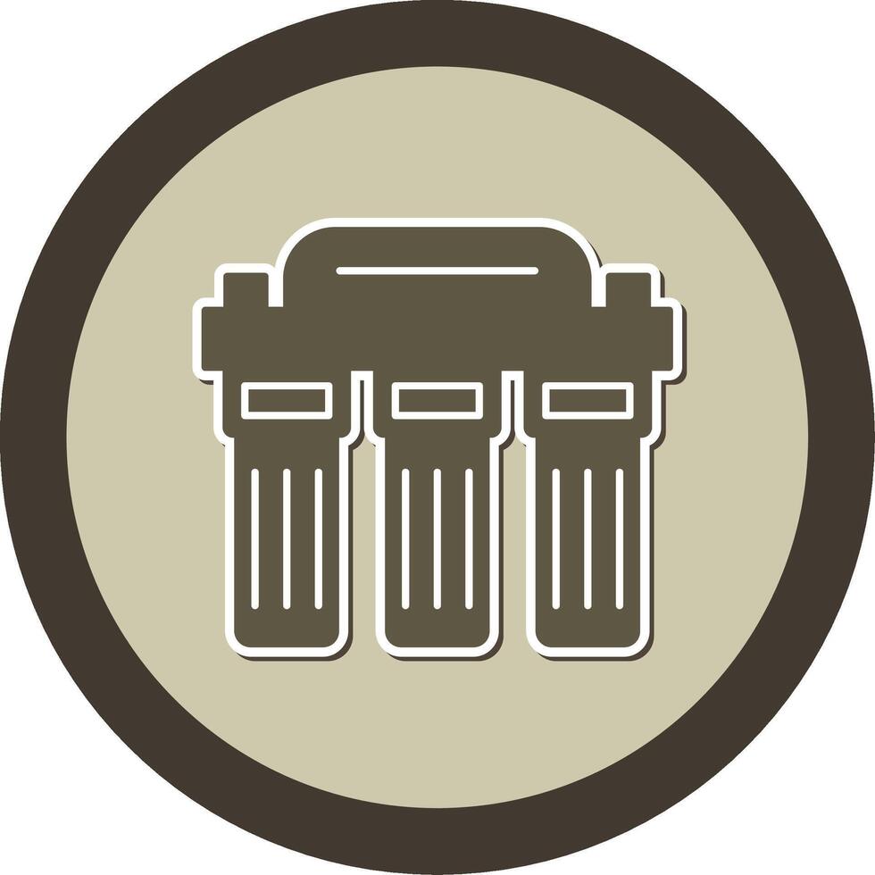 Water Filter Sticker Circle Icon vector