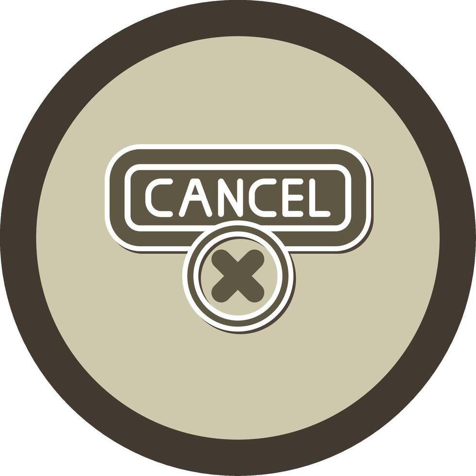 Cancel Sticker Circle Icon vector