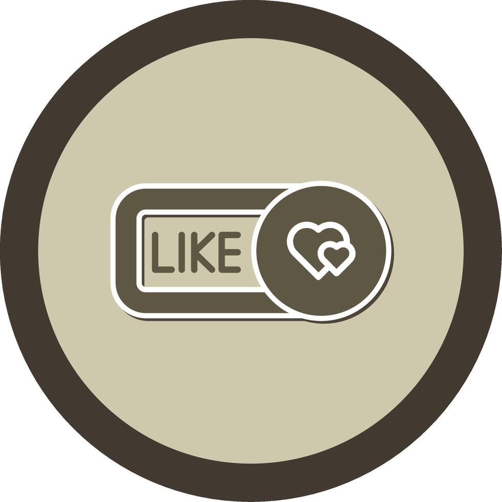 Like Sticker Circle Icon vector