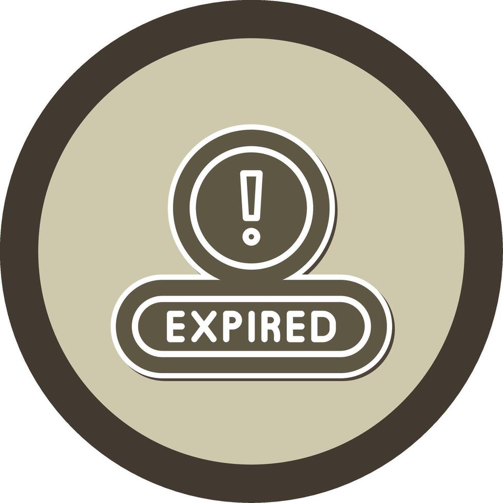 Expired Sticker Circle Icon vector