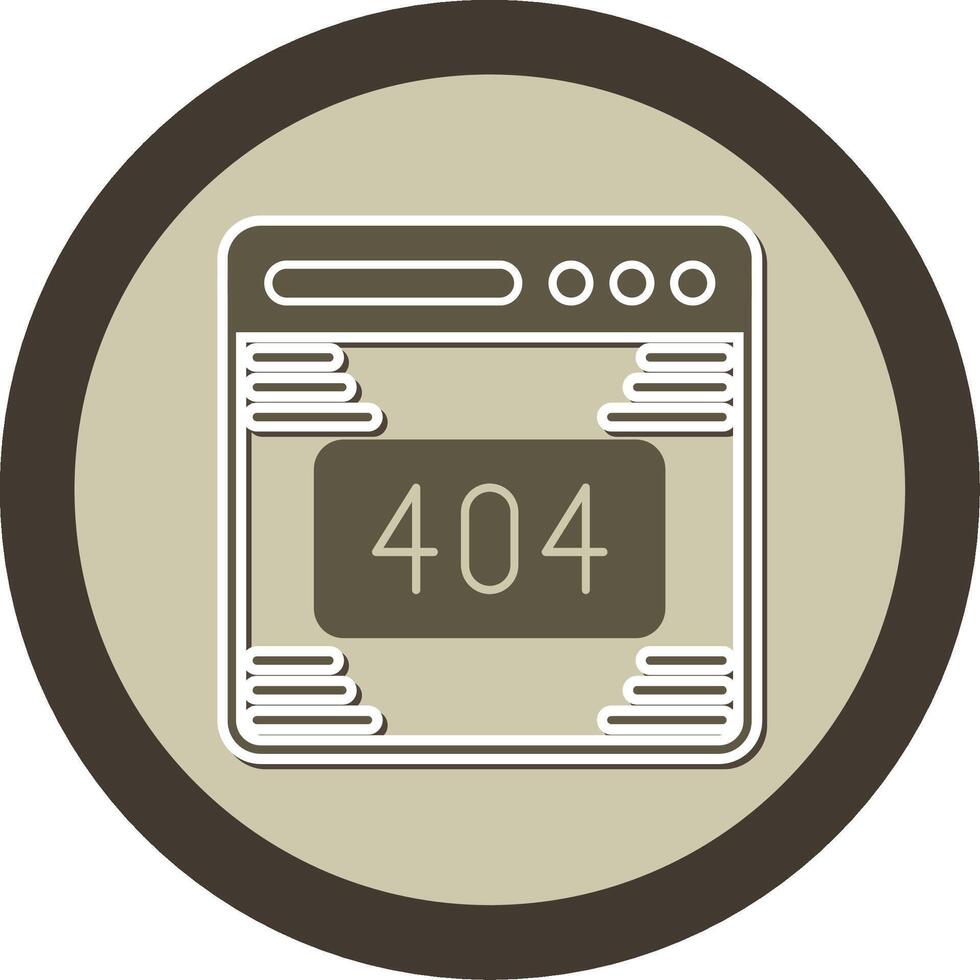 404 Error Sticker Circle Icon vector