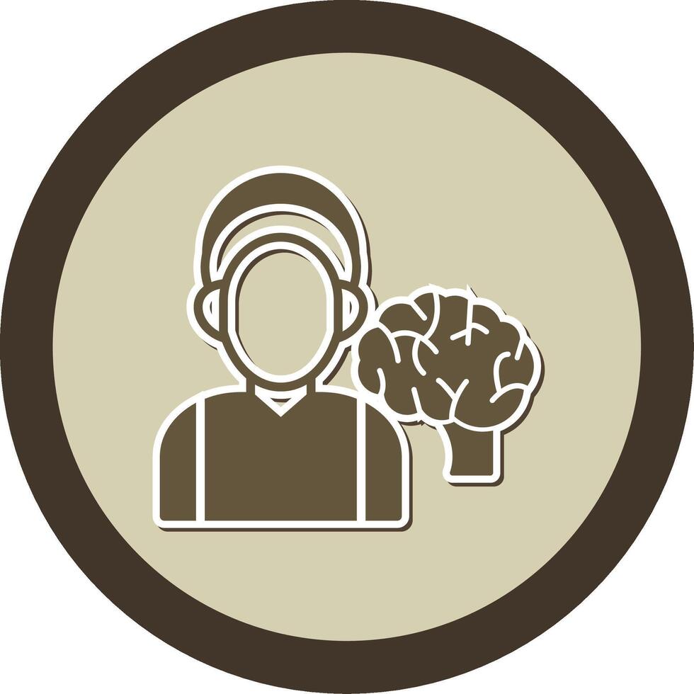 Neurologist Sticker Circle Icon vector