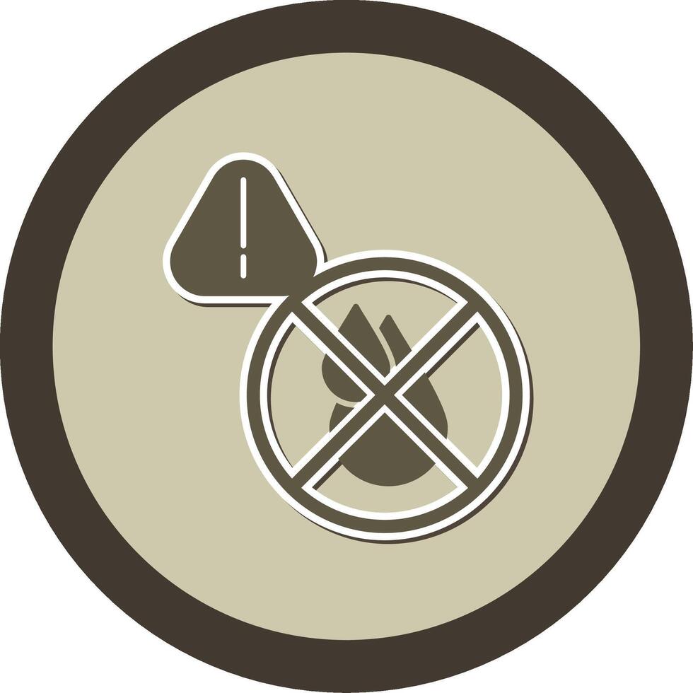 No Clean Water Sticker Circle Icon vector