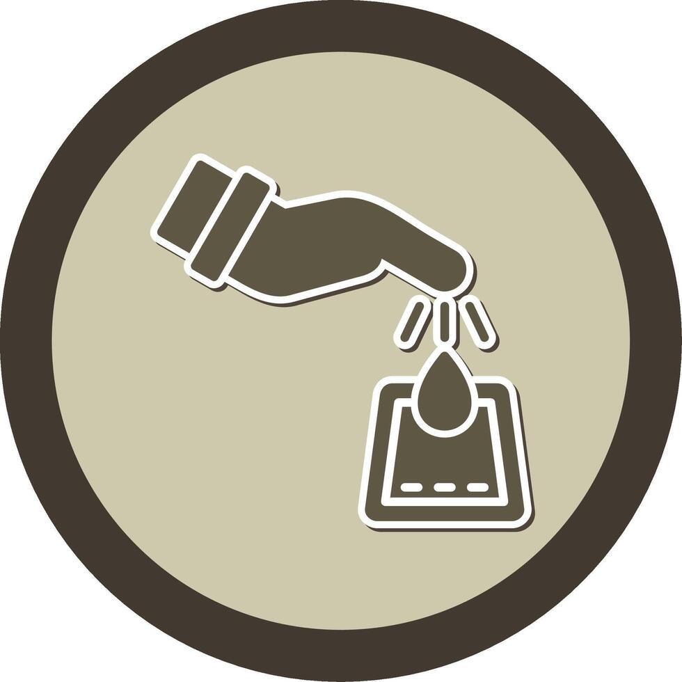 Diabetes Sticker Circle Icon vector