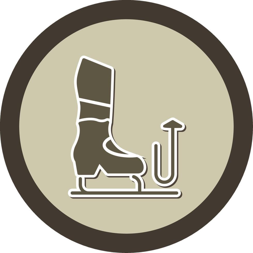 Stomp Sticker Circle Icon vector