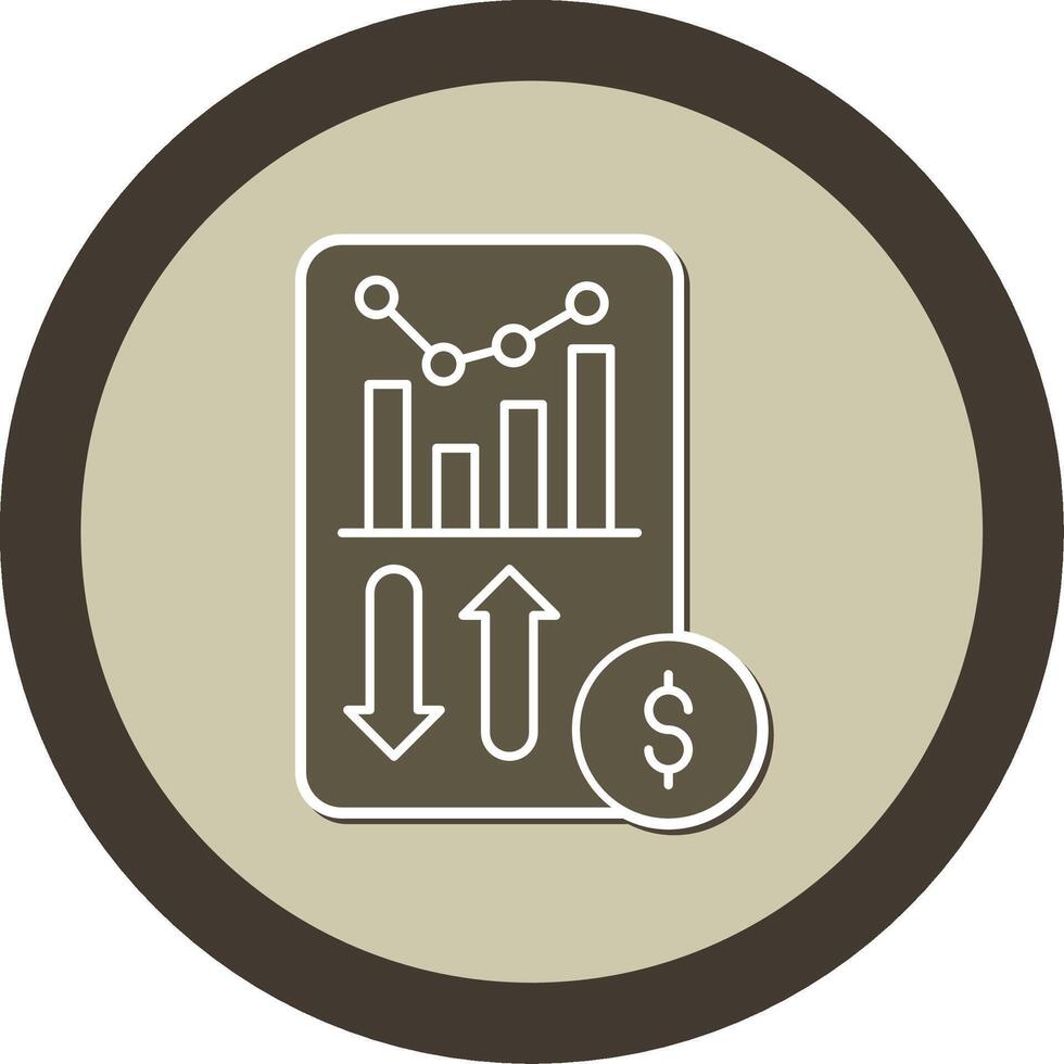 Sales Report Sticker Circle Icon vector