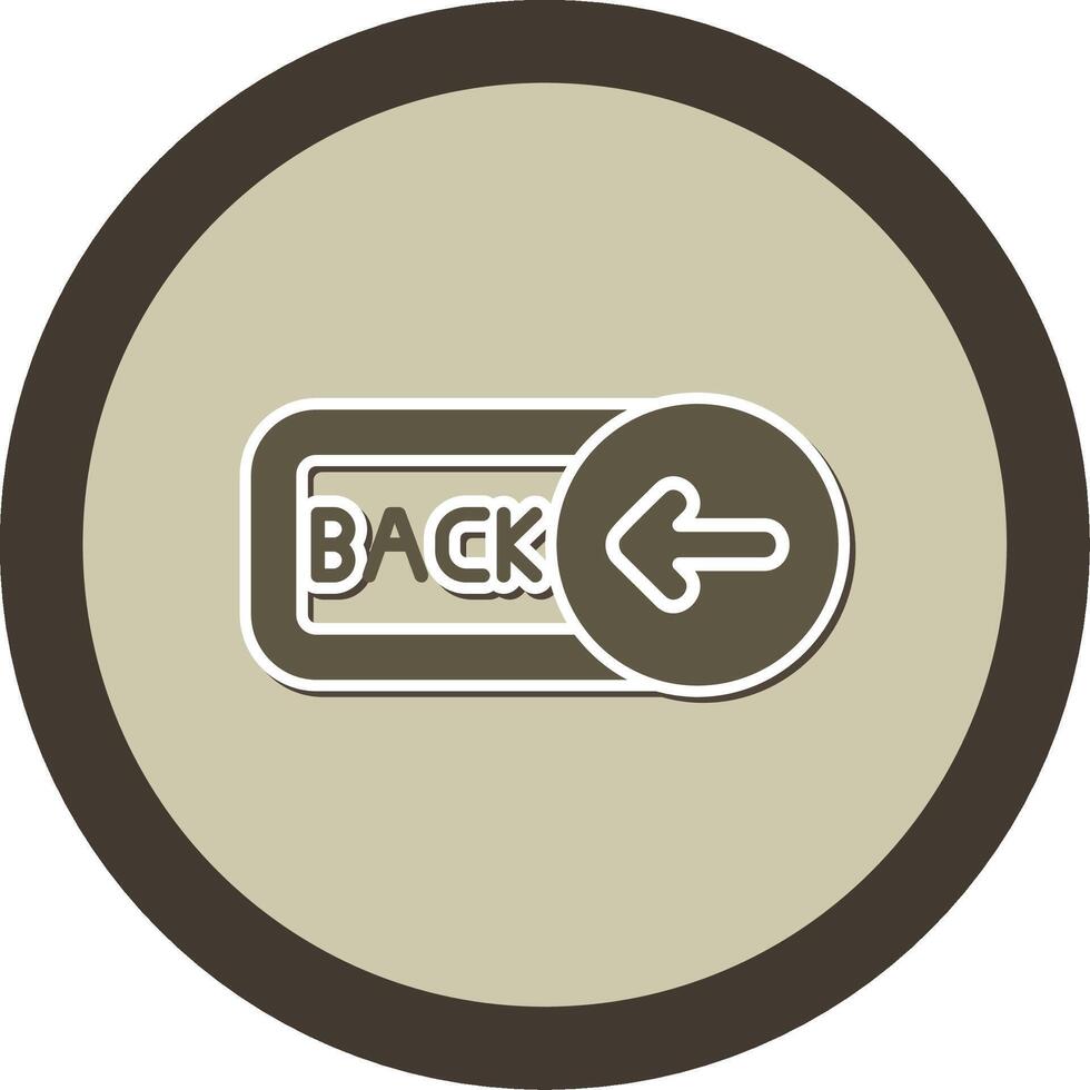 Back Sticker Circle Icon vector