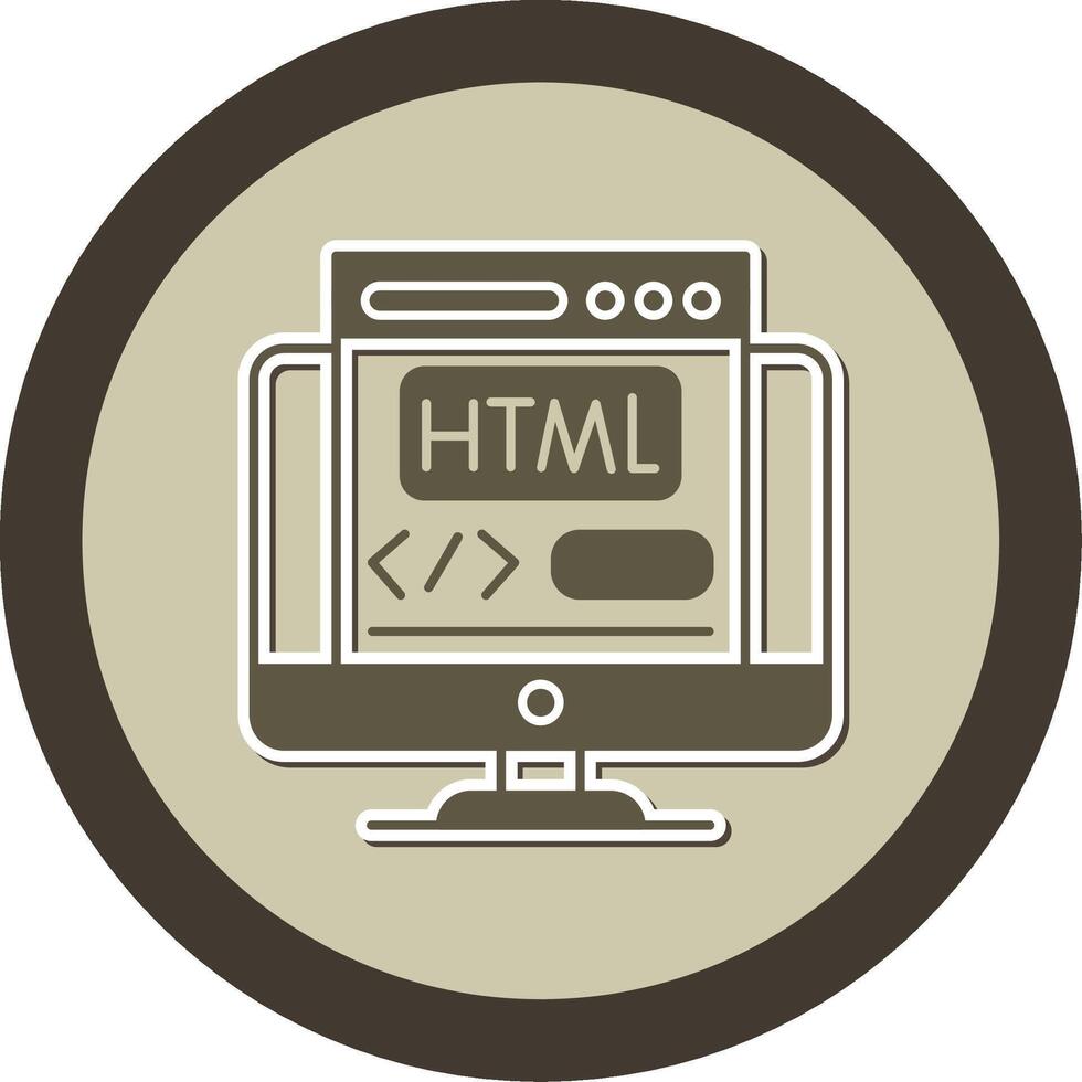 Html Sticker Circle Icon vector