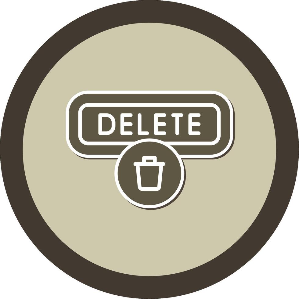 Delete Sticker Circle Icon vector