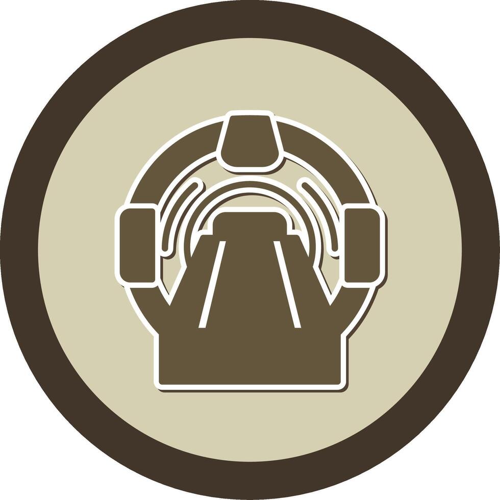 Mri Sticker Circle Icon vector
