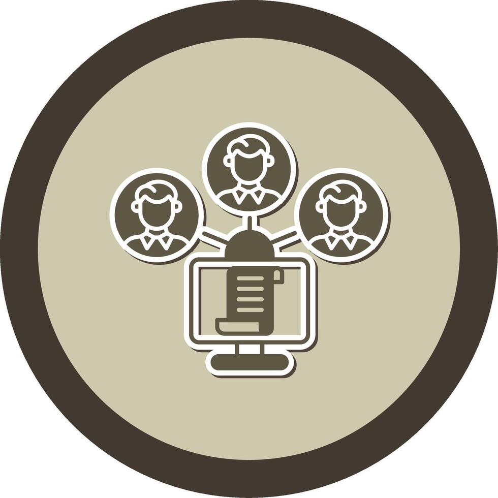 Files Exchange Sticker Circle Icon vector