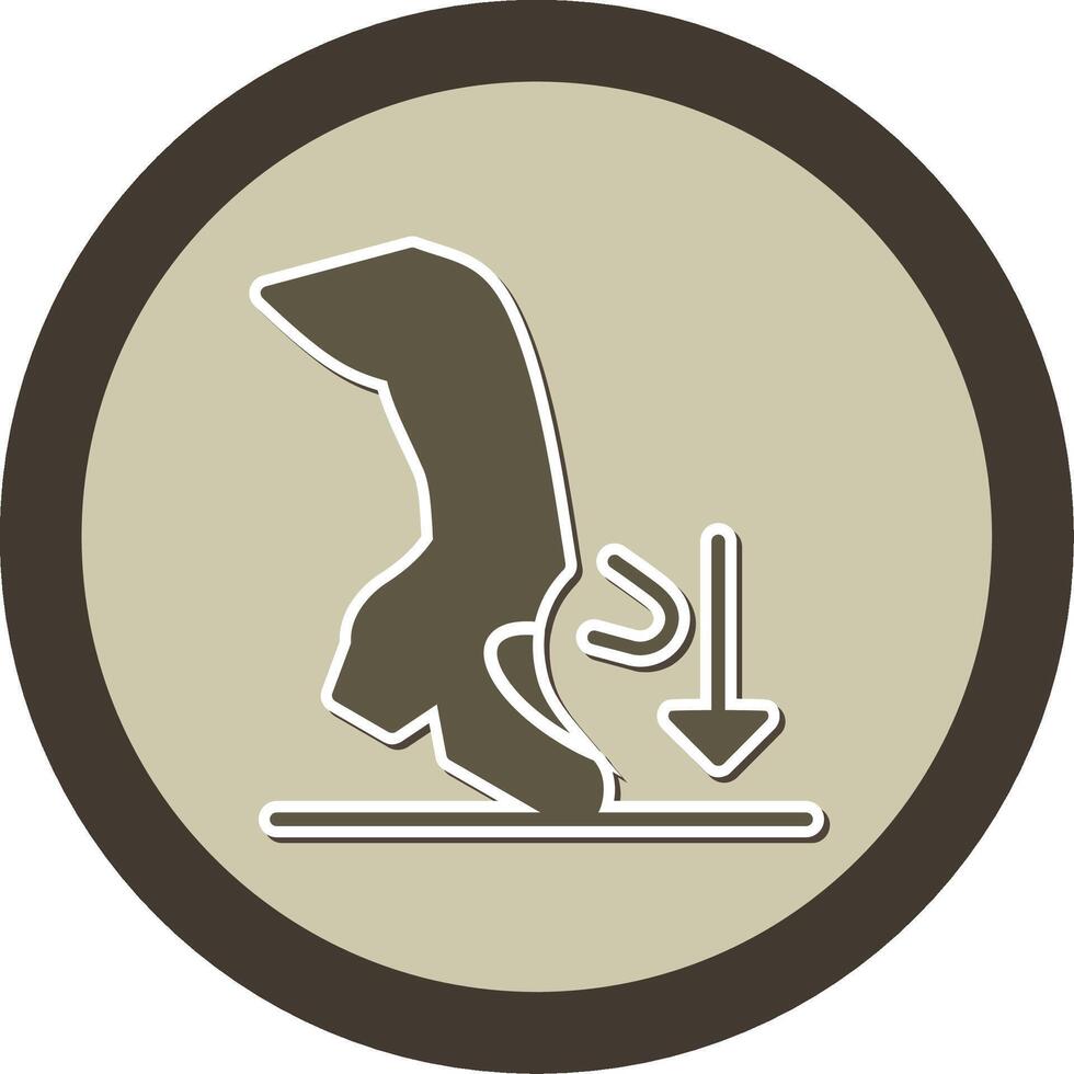Ball Dig Sticker Circle Icon vector
