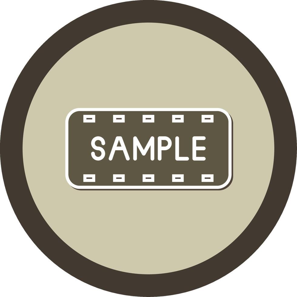 Sample Sticker Circle Icon vector